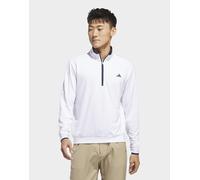 Mens adidas Top Leggero Con Mezza Zip - Bianco, bianco S
