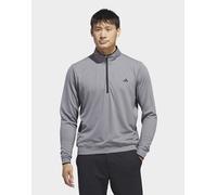 Mens adidas Top Leggero Con Mezza Zip - Grigio, grigio L
