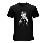 Men's Alfred Hitchcock Collage Black Fashion Tee Shirt T-Shirts Black L