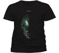 Men's Alien Covenant - Run Alien Printed Black T-Shirt Black 3XL