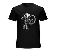 Men's Alien Xenomorph T Shirt Sci-Fi Horror Movie Retro Tee Black M