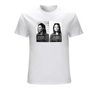 Men's Angelina Jolie Celebrity Mugshot T-Shirts White 3XL