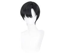 Mens Anime Cosplay Parrucca Per Ivan Capelli Neri Brevi Parrucche Dritte Resistente Al Calore Per La Festa in Costume Di Halloween