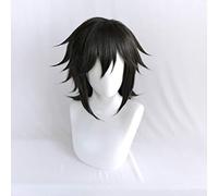 Men's Anime Cosplay Wig for Tomioka 55cm Long Black Wig Heat Resistant Hair Cosplay Costume Wigs