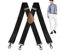 Mens Appenders for Jeans - Bretelle elastiche regolabili con clip in metallo resistente, stile classico Outfit Accessory | Comfortable Fashion Suspenders for Seniors Men Women Vintage Costume Atti