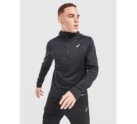 Mens ASICS Felpa con Cappuccio 1/4 Zip Road Winter - Nero, nero XL