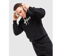 Mens ASICS Felpa con Cappuccio Logo - Nero, nero XS