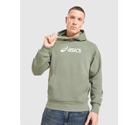Mens ASICS Felpa con Cappuccio Logo - Verde, verde XL