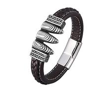 Men's Bangle for Men, Men's Bracelet Vintage Totem Bracelet Charms Wrist Chain Stainless Steel with Magnetic Clasp