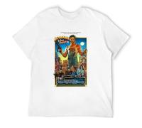 Men's Big Trouble in Little China 80S Retro Movie Poster John Carpenter Tee T-Shirts White S