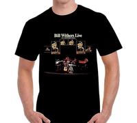 Men's Bill Withers Shirt Vintage Live At Carnegie Hall 1973 Tee Shirt Limited Edition T-Shirts Black XXL