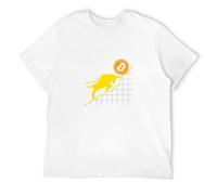 Men's Bitcoin Trader Crypto Asset Trader Bull Trend Art T-Shirt Short-Sleeved Shirt Top White XL