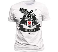 Mens Bjk Besiktas JK Istanbul Türkiye Fußball Carsi Futbol Graphic Tee Shirt White XL