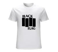 Men's Black Flag American Punk Tshirts Fashion White XL