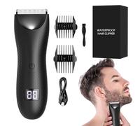 Men's Body Hair Trimmer, Body Shaver With LED Lights, Barber Clippers For Men, Electric Shaver Grooming Kit, Waterproof Body Trimmer, Beard And Face Trimmer, Multi-Use Body Hair Trimmer, LED Light