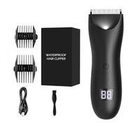 Men's Body Hair Trimmer | Waterproof Body Shaver with LED Lights | Electric Shaver Grooming Kit for Beard, Face, Hair, Body, Rechargeable Clippers for Smooth Shave and Grooming