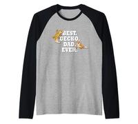 Mens Boys Kids Reptile Best Dad Ever Leopard Gecko Lover Maglia con Maniche Raglan