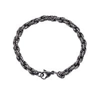 Men's Bracelet, Stainless Steel Bracelet, Men's Link Chain, Men's Bracelet, Stainless Steel Wrist Chain with Lobster Clasp, Stainless Steel, Without Zirconia