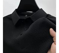 Men's Breathable Summer Polo Shirt Short Sleeve Business Casual Solid Top Gift