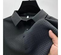Men's Breathable Summer Polo Shirt Short Sleeve Business Casual Solid Top Gift
