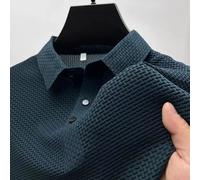 Men's Breathable Summer Polo Shirt Short Sleeve Business Casual Solid Top Gift