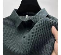Men's Breathable Summer Polo Shirt Short Sleeve Business Casual Solid Top Gift