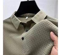 Men's Breathable Summer Polo Shirt Short Sleeve Business Casual Solid Top Gift