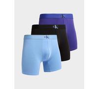 Mens Calvin Klein Underwear Set da 3 Boxer CK Monogram - Blu, blu M