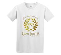 Men's Camp Half Blood Branches Camp Jupiter SPQR Purple Sci-Fi Percy Jackson Cotton T Shirt White 3XL