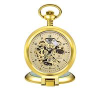 Men's Casual Pocket Watch Hollow Dial Silver Mechanical Men's Watch Link Watch Pendant Pocket Watch Necklace Pocket Watch Wall Clock Gift Gift Gold