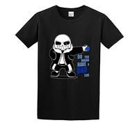 Men's CEDAEI Undertale Sans Do You Wanna Have A Bad Time Cute Short Sleeve T Shirt T-Shirts Black M