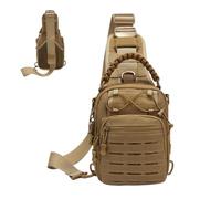 Mens Chest Bag, Sling Bag Small Pack, Trendy Lightweight Daypack 19 x 11 x 40 cm, Storage Pocket Backpack, for Travel, Workout, Hiking, Walking, Cycling, Modern Practical Design, cachi, Se référer au