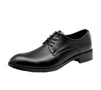 Mens Classic Lace Up Formal Shoes Spanish Leather Pointed Toe Slip Resistant Tuxedo Wedding Business Footwear(38 EU)