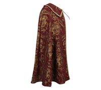 Mens Cloak - Poliestere 110 cm, nobile costume, Renaissance Cape | Brocade Pattern, Half Shoulder Design, Elegant Fit For Role Play, Cosplay, Festival, Theatrical Performance, Halloween, Medieval