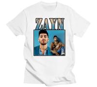 Mens Clothing Tee Men's T Shirt Hip Hop 100% Cotton Streetwear Tee Shirt Zayn Malik T Shirt White S