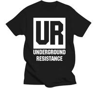 Mens Clothing Underground Resistance Records T-Shirt - Detroit Techno Ur EDM House Sportswear Tee Shirt Black XL