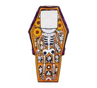 Men's Coffin Costume - Comfortable Coffin Shape Skeleton Onesie, Halloween Vampire Casket Outfit for Men and Kids | Divertente Spooky Cosplay Costume per Stage Performance Themed Dance Party Role