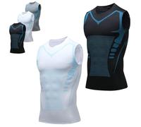 Men's Compression Shirt, Shape Wear Shirt Men,New Version Ionic Shaping Sleeveless Vest, V2 Perfect Body Shape for Men(2PCS-B,4XL)