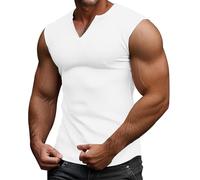 mens compressione canotta senza maniche dimagrante pancia shaper pancia shaper pancia shaper allenamento vestiti palestra runnig canotta uomini, Bianco, S