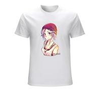 Men's Cool Tee Shirt Life Is Strange Game Casual Short Sleeve Neck Punk Shirts Unisex Tees T-Shirts White XL