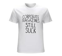 Men's Corporate Magazines Still Suck 90S Grunge Is Dead Music Rock T-Shirt White L