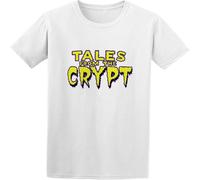 Men's Cotton Shirt Tales from The Crypt Inspired Vampire Zombies Horror Movie Fashion O Neck T-Shirt Style O Neck Tee White 3XL