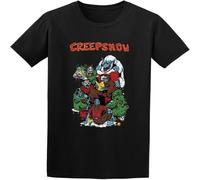 Men's Creepshow 1982 Retro Old Movie O Neck Cotton T Shirt Black 3XL