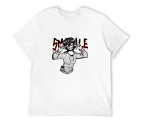 Men's Creepypasta Jeff The Killer Male Awesome Tee Shirt Big Beach Graphic Short Sleeve 100 Cotton T-Shirts White M
