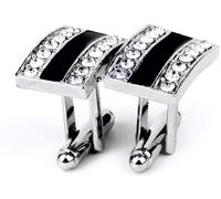 Mens Cufflinks Elegant Style Cuff Men's Elegant Style Cufflinks Set Wedding Business Men's Jewelry Gift Fashion Black Glazing Silver Color Cuff Button Clothing Accessories