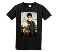 Men's Custom Merlin Colin Morgan Cotton T Shirt Black S