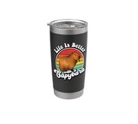 Mens Cute Retro Vintage Life Is Better With A Capybara Lover Bicchiere termico in acciaio inox doppia parete