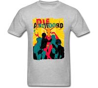 Men's Die Antwoord Gig Poster T Shirt Short Sleeve Round Neck Clothing Casual Grey 3XL