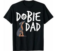 Men's Dobie Dad Doberman Pinscher Dog Puppy Pet Lover Funny Tee Gift T T-Shirts Black S