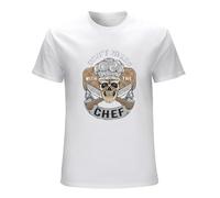 Men's Dont Mess with The Chef Mens Funny Cooking Fathers Day Baking Short Sleeve Top T-Shirts White 3XL